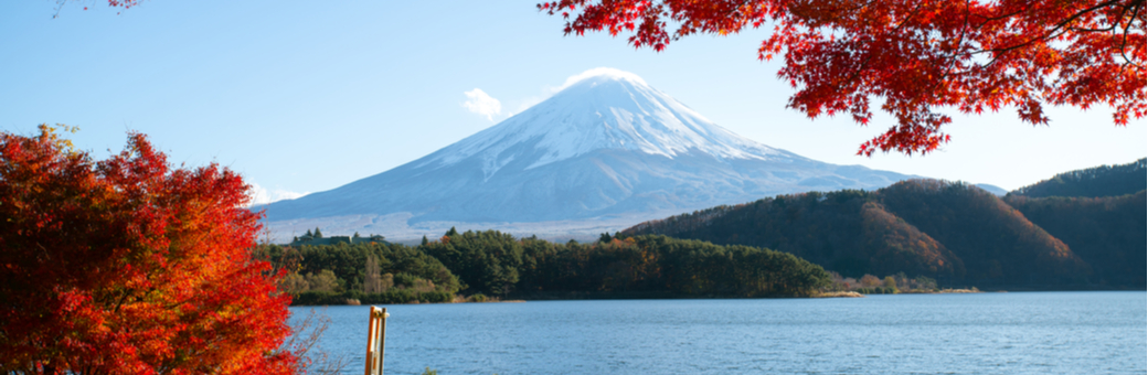 Far away scenic shot of Mt Fuji